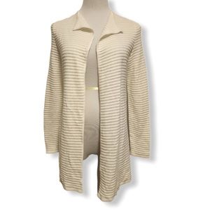 Talbots Ribbed Open Front Cardigan Knit Sweater XS